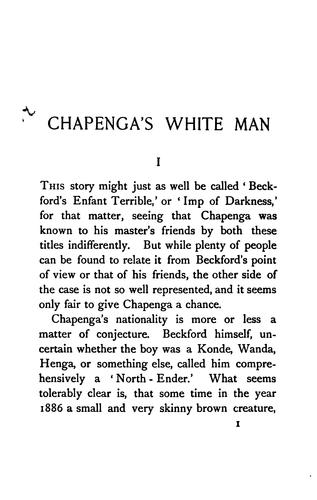Cover for Chapenga's White Man: A Story of Central Africa