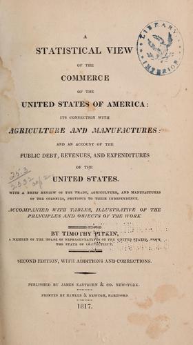 Cover for A statistical view of the commerce of the United States of America
