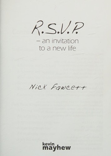 Cover for R.S.V.P.