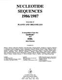 Cover for Nucleotide Sequences 1986/1987