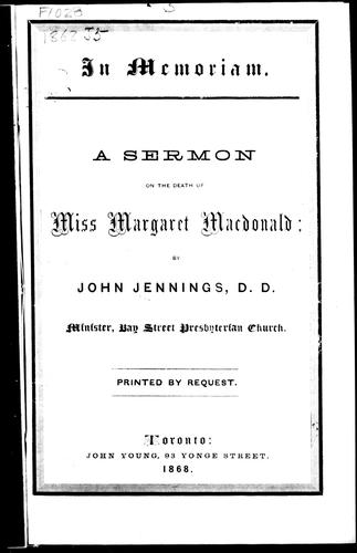 Cover for In memoriam