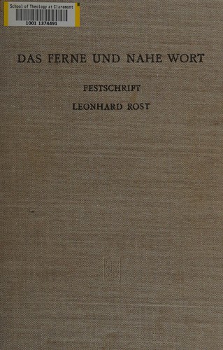 Cover for Das Ferne und nahe Wort.