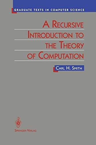 Cover for A Recursive Introduction to the Theory of Computation