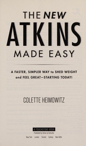 Cover for The new Atkins made easy