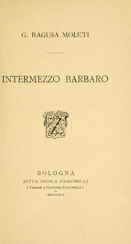 Cover for Intermezzo barbaro