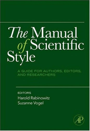Cover for The Manual of Scientific Style