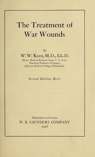 Cover for The treatment of war wounds