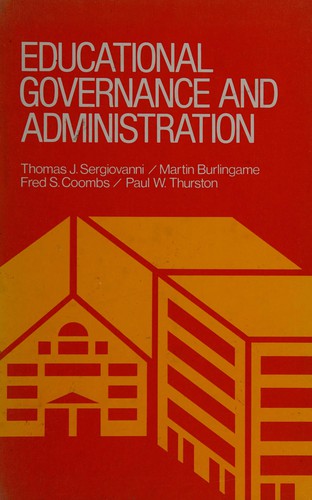 Cover for Educational governance and administration