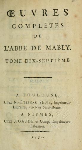 Cover for Oeuvres complètes.