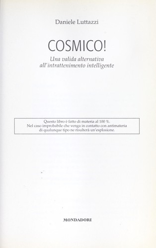 Cover for Cosmico!