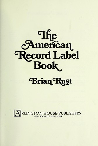 Cover for The American record label book
