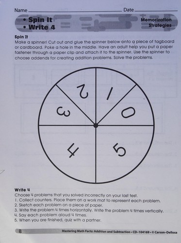 Cover for Mastering Math Facts (K-2)