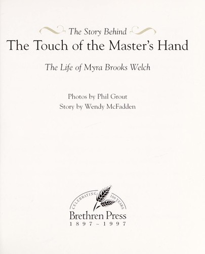 Cover for The story behind The touch of the master's hand