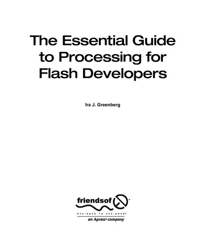 Cover for The essential guide to Processing for Flash developers