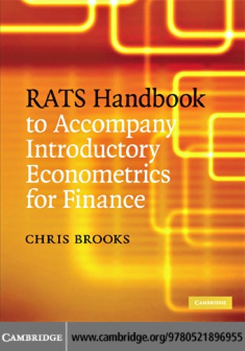 Cover for RATS handbook to accompany Introductory econometrics for finance