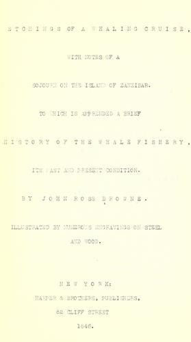 Cover for Etchings of a whaling cruise