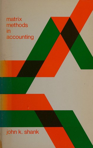Cover for Matrix methods in accounting