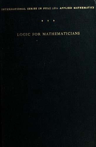 Cover for Logic for mathematicians