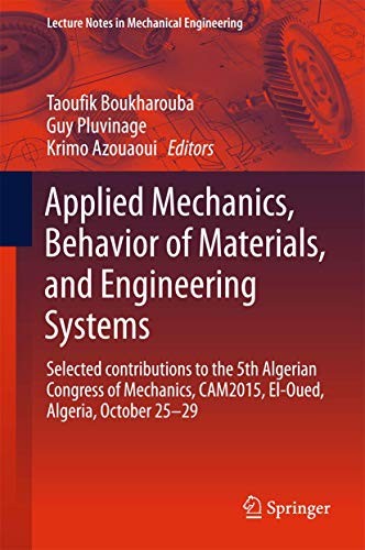 Cover for Applied Mechanics, Behavior of Materials, and Engineering Systems