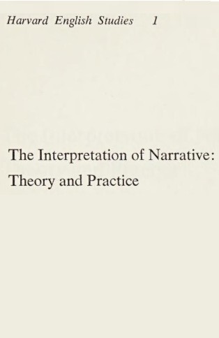 Cover for The Interpretation of narrative
