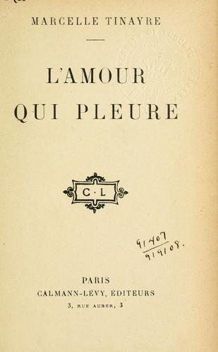 Cover for amour qui pleure.
