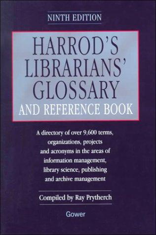 Cover for Harrod's Librarians' Glossary and Reference Book