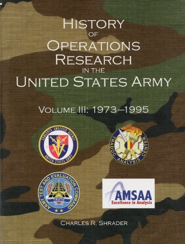 Cover for History of Operations Research in the United States Army, V. 3, 1973-1995
