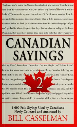 Cover for Canadian sayings 2