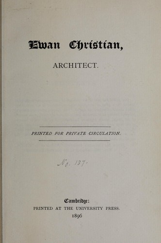 Cover for Ewan Christian