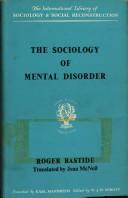 Cover for The sociology of mental disorder