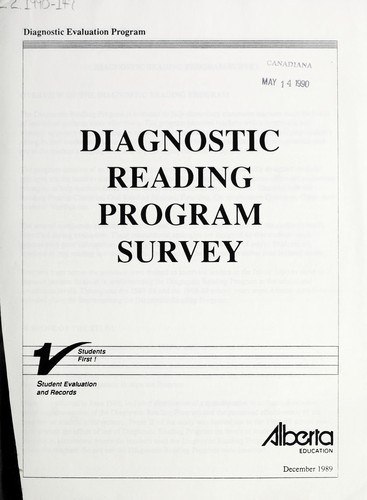 Cover for Diagnostic Reading Program survey
