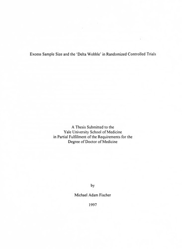 Cover for Excess sample size and the 'Delta Wobble' in randomized controlled trials