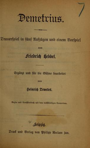Cover for Demetrius