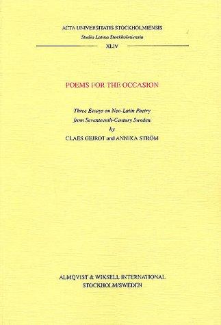 Cover for Poems for the occasion