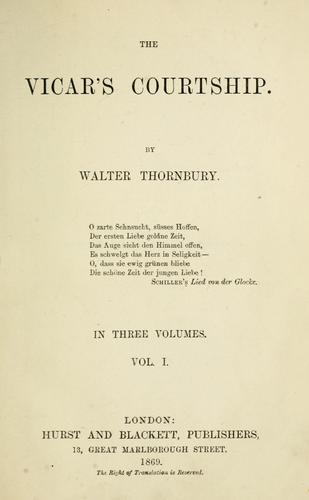 Cover for vicar's courtship.