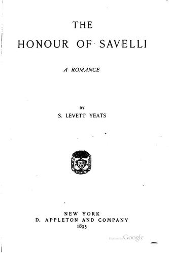Cover for The Honour of Savelli: A Romance