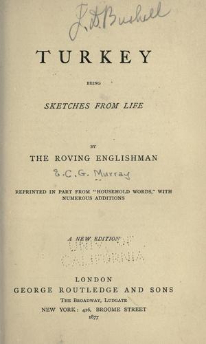 Cover for Turkey, being sketches from life