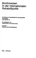 Cover for Kontroversen in der internationalen Rohstoffpolitik: E. Beitr. zur Rohstoffpolitik d. Bundesrepublik Deutschland nach UNCTAD IV (Entwicklung und Frieden : Materialien)