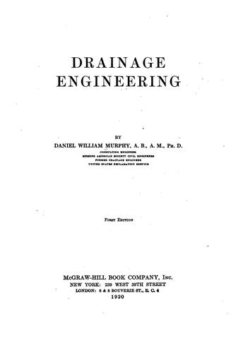 Cover for Drainage engineering