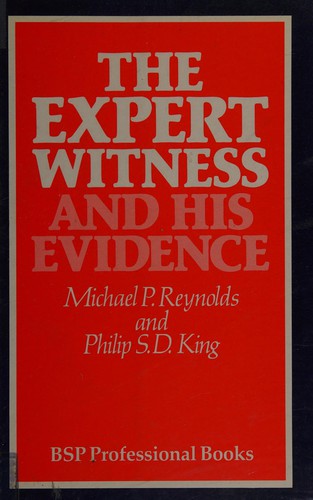 Cover for The expert witness and his evidence