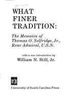 Cover for What finer tradition