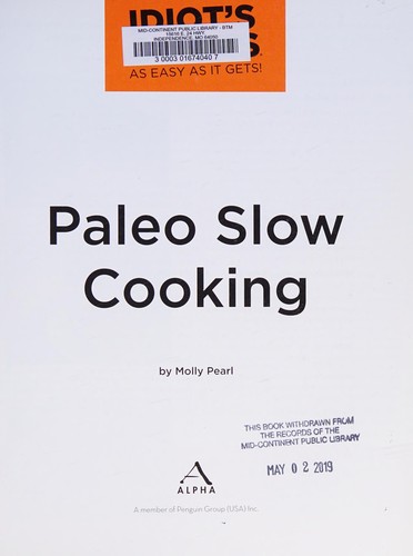 Cover for Paleo slow cooking