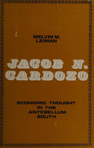 Cover for Jacob N. Cardozo