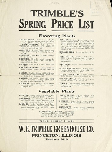 Cover for Trimble's spring price list