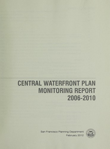 Cover for Central Waterfront plan