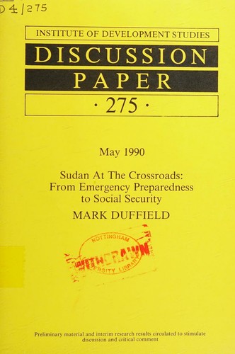 Cover for Sudan at the crossroads