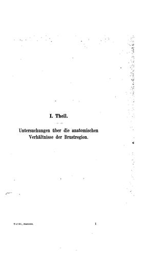 Cover for Studien über die Anatomie der menschlichen Brustgegend: Mit Bezug auf die Messung derselben und ...