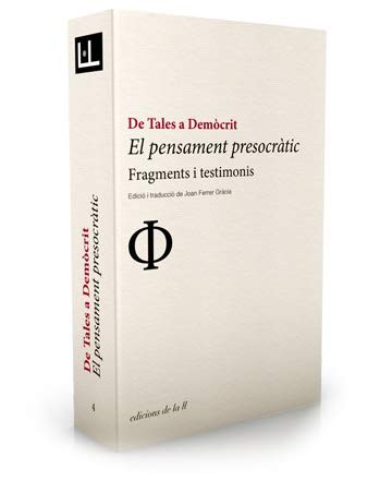 Cover for El pensament presocràtic