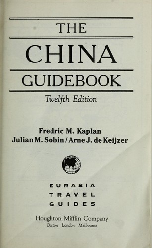 Cover for KAPLAN CHINA GUIDE 91 PA (Eurasia Travel Guides)