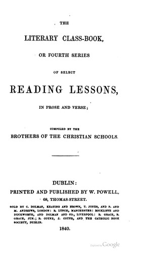 Cover for The Literary Class Book